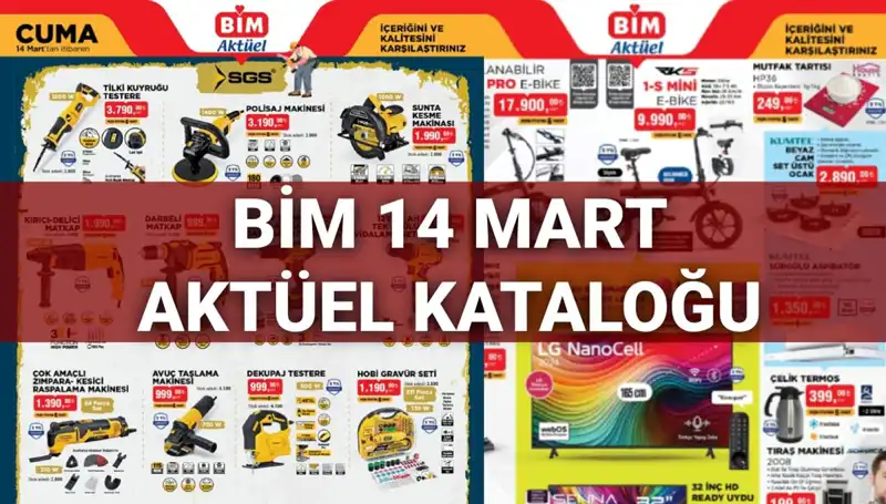 BİM'in 14 Mart Cuma Aktüel Kataloğu: Elektrikli Süpürge ve Daha Fazlası