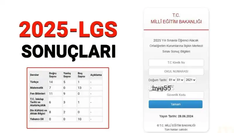 LGS Sınav Sonuçları 2025: MEB'den Resmi Açıklama ve Sorgulama Ekranı