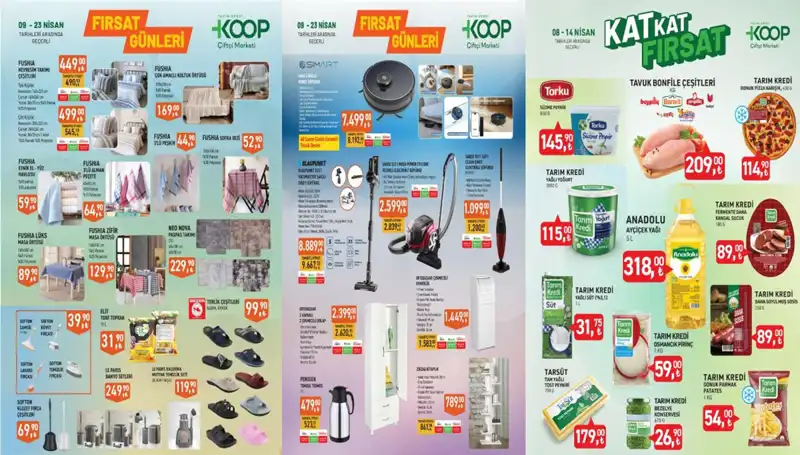 Tarım Kredi KOOP Marketleri 12-23 Nisan Aktüel İndirimleriyle Alışveriş Keyfi Başlıyor!