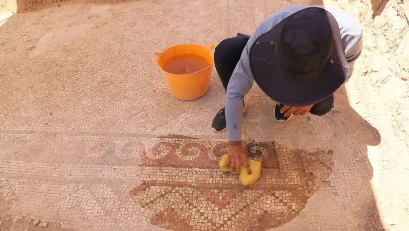 Mardin'de Bin 500 Yıllık Nadir Mozaik Bulundu, Tarihe Işık Tutuyor!