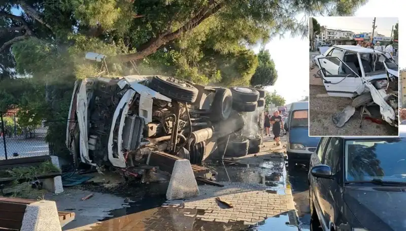 Freni Patlayan Kamyon Kaotik Trafik Kazasına Sebep Oldu