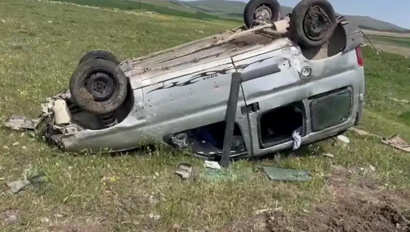 Konya'da Takla Atan Otomobil Kazasında İki Kişi Yaralandı